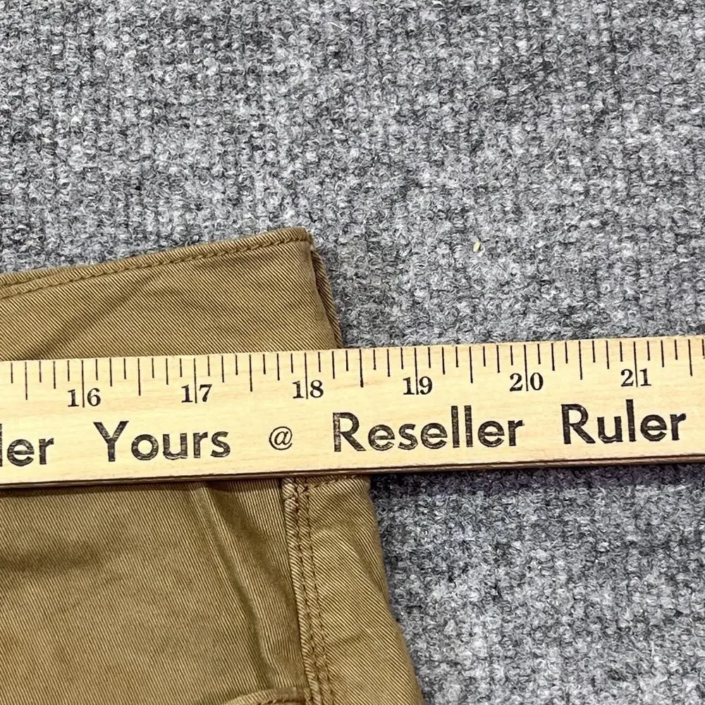 Flint And Tinder Pants Mens 36x34 Brown Stretch Denim Chino Tapered Leg Casual